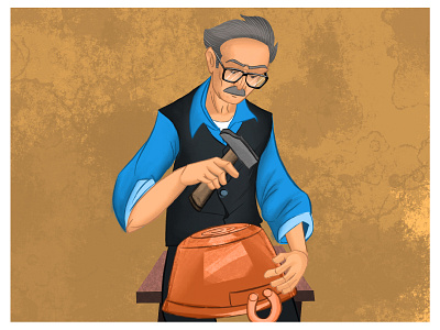 black smith animation art artist artwork delhi design design art designer draw drawing dribbble india indian old painting procrete work