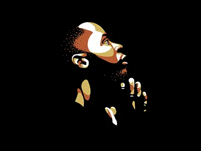 . blm design dude illustration man prayer