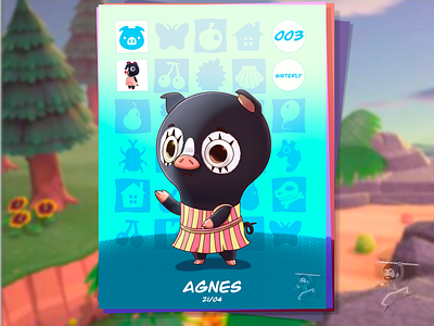 Agnes animalcrossing cartoon coffeescartoon cute pig