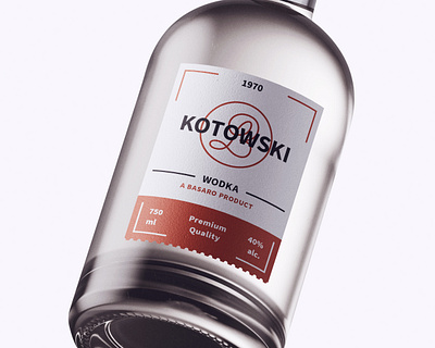 Bottle Design Kotowski bottle bottle label creative creativity design designer graphic design label label design labeldesign minimal modern typography