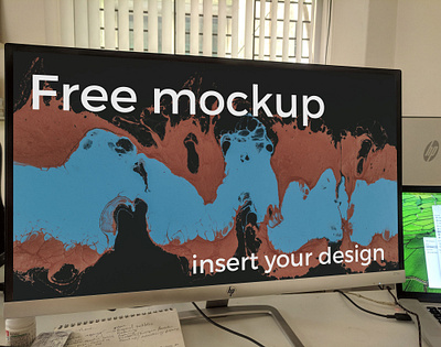 External Display Mockup [FREE PSD] 27es display free free download free mockup free psd freebie hp mock up mockup monitor presentation psd screen template