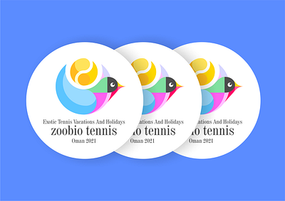 Exotic Tennis Vacations And Holidays design icon illustration logo typography