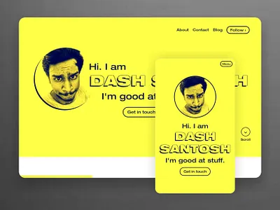 Minimal Duotone Personal Site Design duotone helvetica minimal portfolio typography ui webdesign