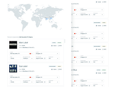 Product components allocation map (SaaS web app) allocation analytics dashboard data figma fintech logistics map material minimal planning procurement prototype sketch software startup supply chain ux web app