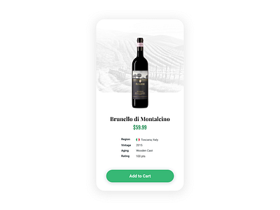 Wine Details add to cart details ecommerce mobile product ui ux wine