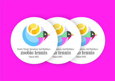 Exotic Tennis Vacations And Holidays design icon illustration logo typography