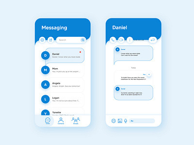 Daily UI #13 - Direct Messaging 100daychallenge application dailyui design direct messaging interface ui