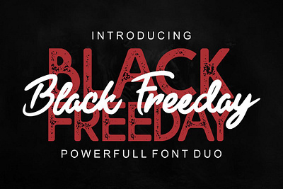 Black Freeday Font Duo brushfont font handwrittenfont scriptfont typography