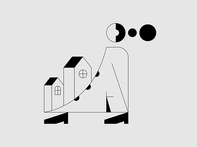 AAA 2d art 36daysoftype aaa design flat flat illustration girl illustration simple typography vector vector art vectornator walking