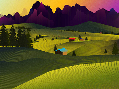 Scenic beauty art design digital illustration dribbble dribbble best shot dribblers gfxmob gradient illstrator illustration illustrationoftheday illustrations landscape landscape architecture landscape design nature nature illustration paradise vector vectorart