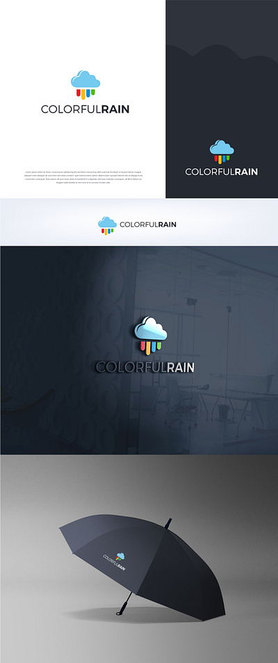 COLORFULRAIN LOGO branding creative design graphic design lettering logo logo design logos vector