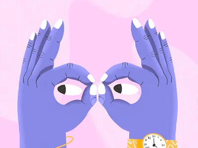 Helloooooooow bird birds color design eyes hand hands illustration illustrator nails owl pastel pink procreate purple watch