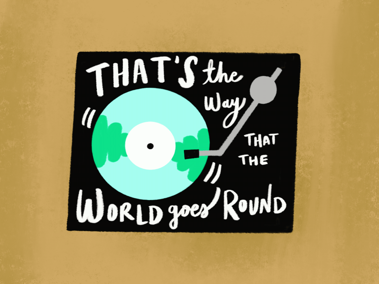 It's a Happy Enchilada animated gif animation design illustration johnprine procreate vinyl record