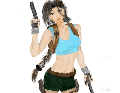 Lara Croft adobe photoshop branding design illustration photoshop portfolio software developer ux vector web