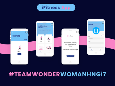 Fitness app mockup ui ux design ui design