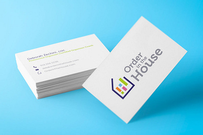 Clean Business Cards, Order in the House brand business card clean design font graphic design illustrator modern nc raleigh simple text type