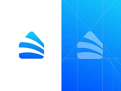 homey logo Grid abstract blue branding design grid grid system home icon illustration logo logo designer logo grid logo mark logodesign logotype mark minimal modern logo negative space symbol