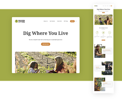 Website re-design, Raleigh City Farm design nc raleigh ui uiux ux web web design web development website website builder