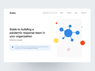 Web page design - Guides article blog design flat minimal pandemic ui ux vector web website