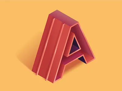 #A 26daysoftype a day1 design illustration illustrator isometric