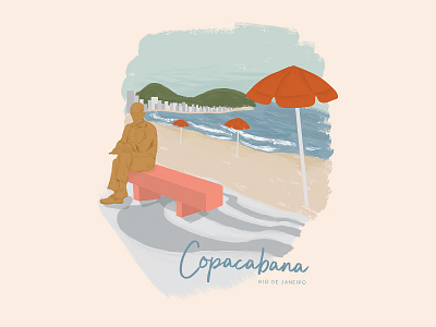 Copacabana Illustration beach brazil brazil illustration brazilian city city illustration copacabana illustration illustrator photoshop rio de janeiro vector