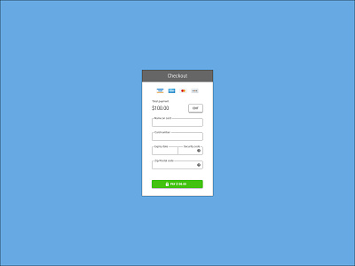 Daily UI 002 :: Credit Card Form checkout dailyui form mobile ux uxdesign