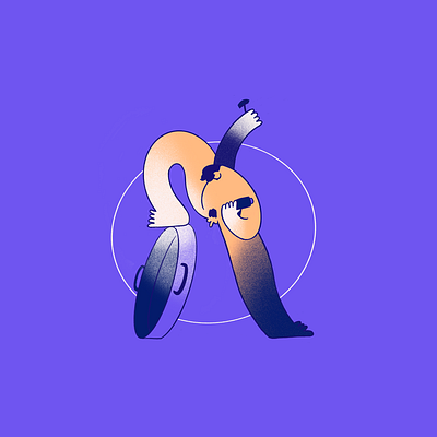 Witty takes care of the hygiene at summer character characterdesign design fun graphics hygiene illustration olazhko shaving violet witty