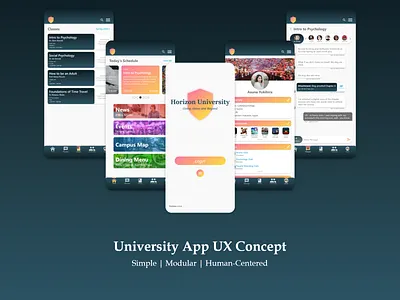 University App UX Concept communication education mobile app social network ui design ux design