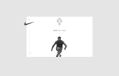 Nike Portugal landing page black black white cristiano ronaldo daily 100 challenge dailyui design euro flat football home landing page nike portugal ronaldo simple uefa ui