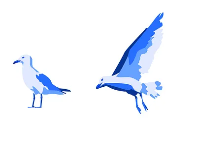Gulls animal birds branding design graphic graphic design illustration illustrator monochrome