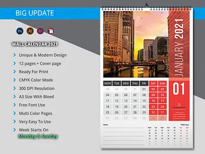 wall calendar 2021 a4 calendar calendar 2020 company design flyer new year planner wall calendar year
