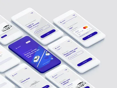 Connected car app | Free PSD app design free psd freebie mobile ui ux