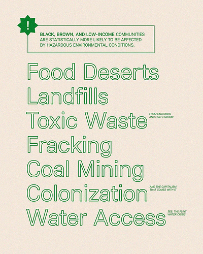 Intersectional Environmentalism blm design educational environment art