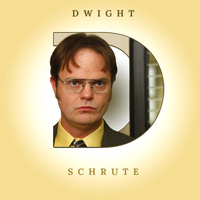 DWIGHT photoshop typogaphy