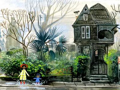 splash animation art art character design color environment design girl gouache illustration painting portland production design sketch