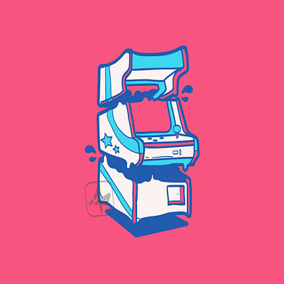 Arcade Game art design flat flat design game gameart gamedesign illustration logo minimal pastel retro vector