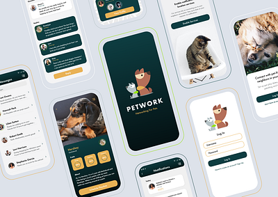 PetWork app losangeles pets ui ux