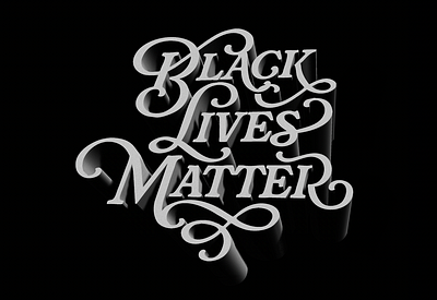 Black Lives Matter 3d black and white blacklivesmatter branding graphic design icon typography usa vector