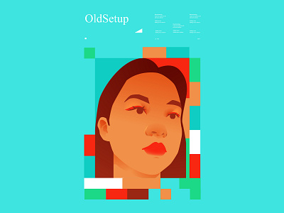 OldSetup abstract composition design girl girl illustration girl portrait grid illustration laconic layout lines minimal plakat portrait portrait illustration poster typography woman woman illustration