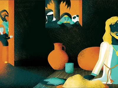 Great King XIII - a children crowd dinner great illustration kids book king onlookers story texture vector wonder