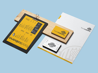 Food Cabana brand identity branding collateral design flat print typography