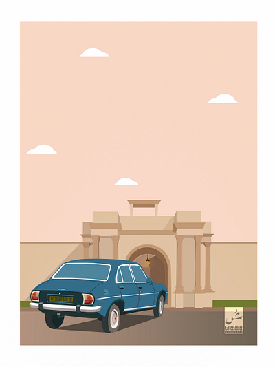 The Arch of Caracalla 2d 2d art algeria algerie algérie caracalla design flat illustration illustration art minimal porte caracalla tébessa poster poster art tebessa theves tébessa