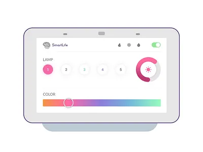 App Smart Home app app design blue brain cold color design fire heat lamp life logo moisture number orange pink smart smart home violet warm