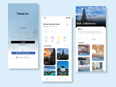 Travel App Mobile Design adventure balinese booking clean design figma mobile design travel travelling uiux