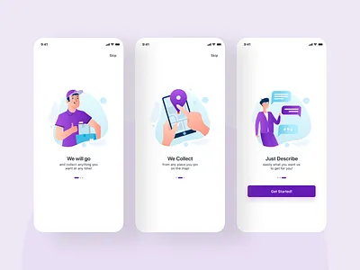 OnDemand Delivery app design clean design clean ui delivery delivery app form design forms illustraion ios onboarding onboarding screens payment signup signupform ui design uiux uxdesign uxui