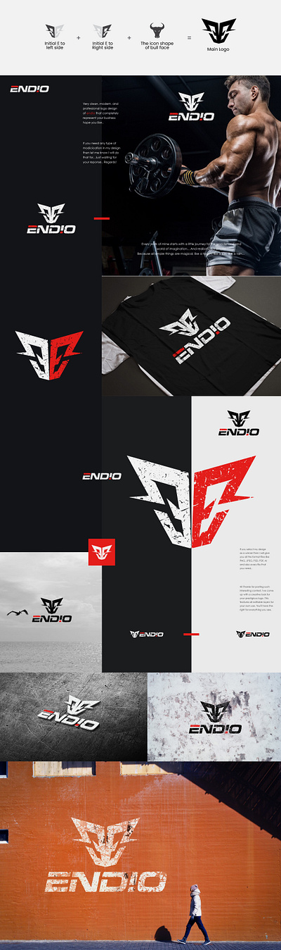 Endio Logo Design adobe illustrator adobe photoshop branding flat graphic graphic design logo logo design minimal unique logo vintage