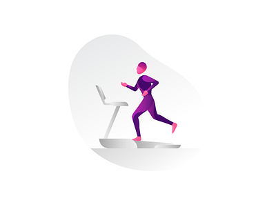 Runner active body color exercise figure fitness form gradient illustration person run runner running shading sketch study treadmill workout