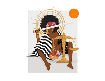 Justice black lives matter body positivity design digital digital art digital illustration female flat graphic design illustration justice liberate tarot