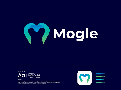 Mogle modern gradient logo design app appicon brandmark construction corporate e commerce elegant gradient logo logo logodesigner logomaker logos m m letter m letter logo minimal minimalist modern modernlogo