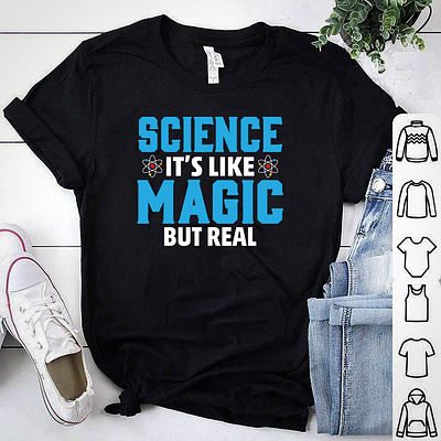 SCINECE IT'S LIKE MEGIC BUT REAL T-SHIRT design designs merch by amazon science science and technology science fiction science illustration science tshirt shirt tee design tee shirt tees tshirt tshirt art tshirt design tshirt designer tshirt graphics tshirt mockup tshirtdesign tshirts